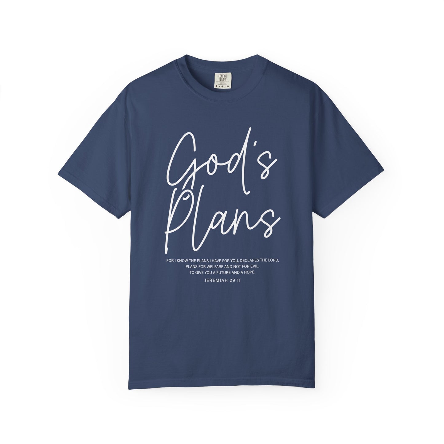 God's Plans Jeremiah 29:11 100% Cotton‑Shirt — Inspirational Faith Graphic T-shirt