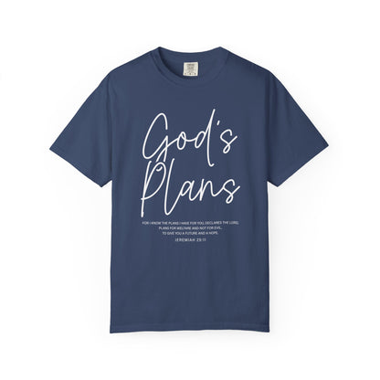 God's Plans Jeremiah 29:11 100% Cotton‑Shirt — Inspirational Faith Graphic T-shirt