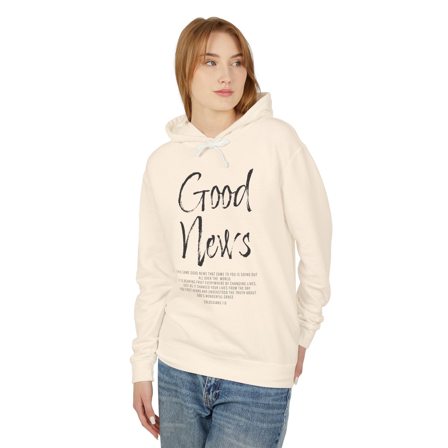 Good News Colossians 1:6 Long Sleeve T-Shirt — Faith Scripture Christian Hoodie