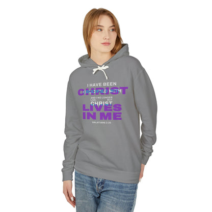 I have been Crucified with Christ "Galatians 2:20"  Purple 100% Cotton Unisex Hoodie