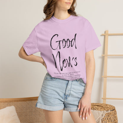 Colossians 1:6 'Good News' Cotton T-Shirt — Scripture Comfort Tee