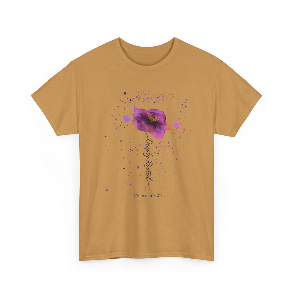 Colossians 2:7 Floral Faith T-Shirt