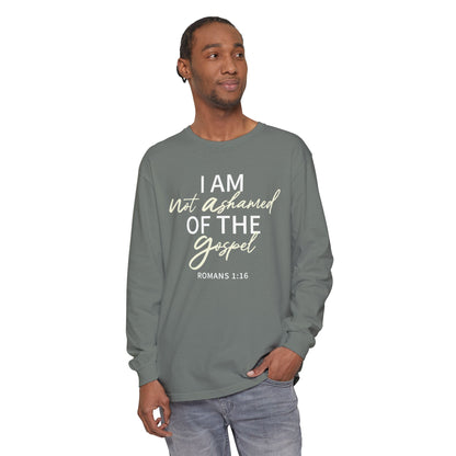 Romans 1:16 Beige 100% Cotton Lon Sleeve Comfort Color