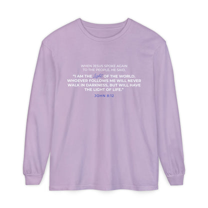 I Am The Light Of the World "John 8:12" 100% Cotton Long Sleeve