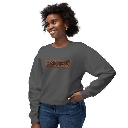 Rescued Colossians 1:13 Cotton Crewneck Sweatshirt — Bible Verse Christian Pullover
