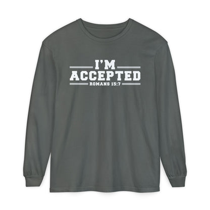 I'm Accepted — Romans 15:7 Graphic long sleeve-Shirt