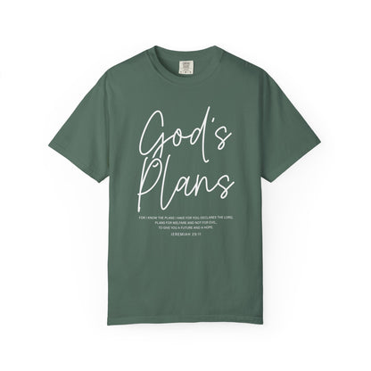 God's Plans Jeremiah 29:11 100% Cotton‑Shirt — Inspirational Faith Graphic T-shirt