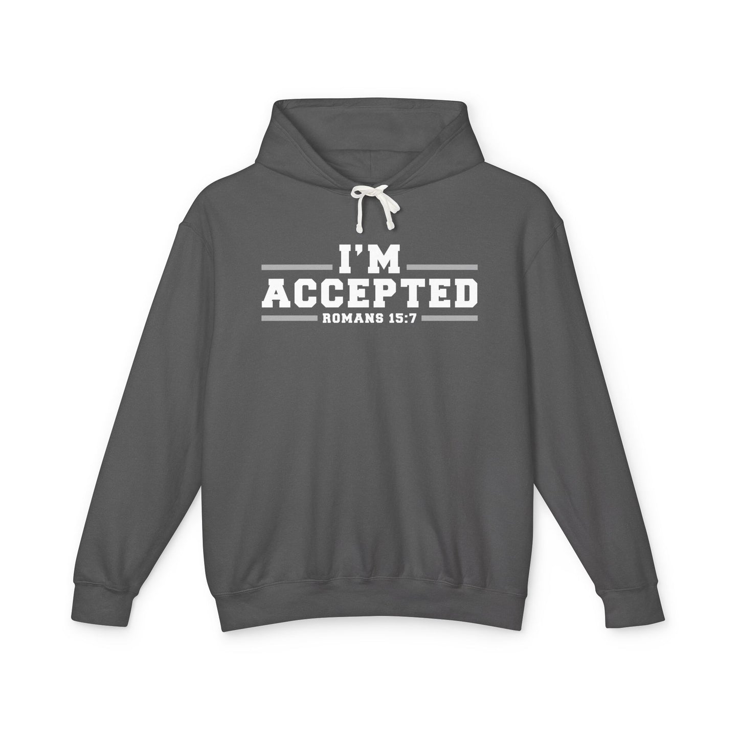 I'm Accepted — Romans 15:7 Graphic Hoodie 100% Cotton