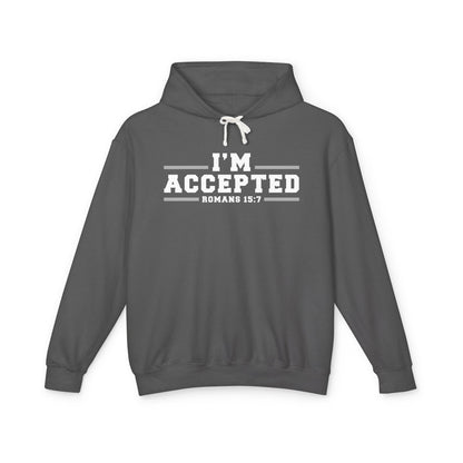 I'm Accepted — Romans 15:7 Graphic Hoodie 100% Cotton