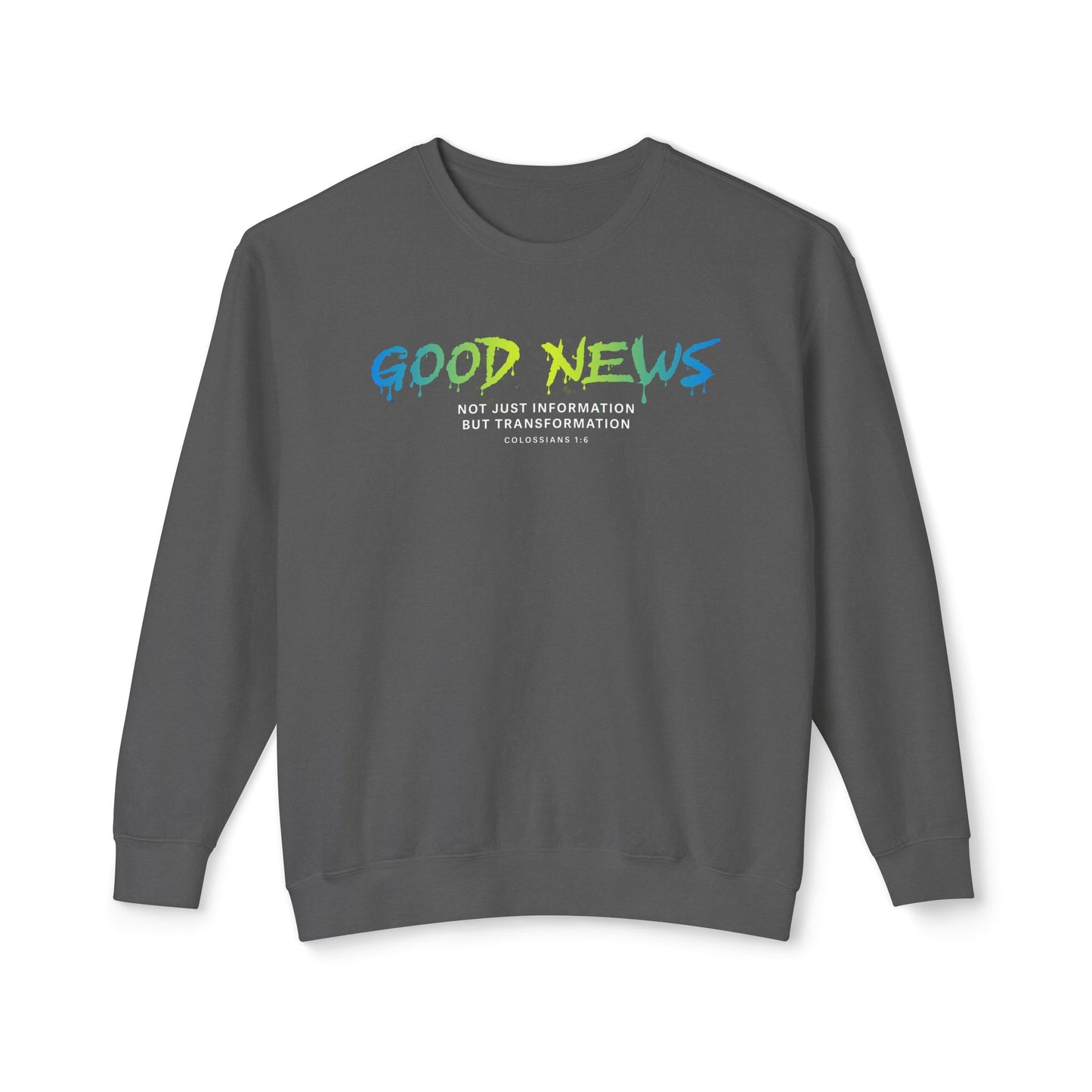 Good News Colossians 1:6 Cotton T-Shirt — Religious Faith Scripture Tee