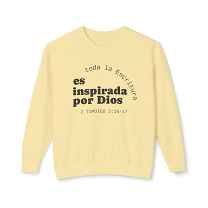 Toda la Escritura es Inspirada por Dios "2 Timoteo 3:16-17" 100% Cotton Sweatshirt