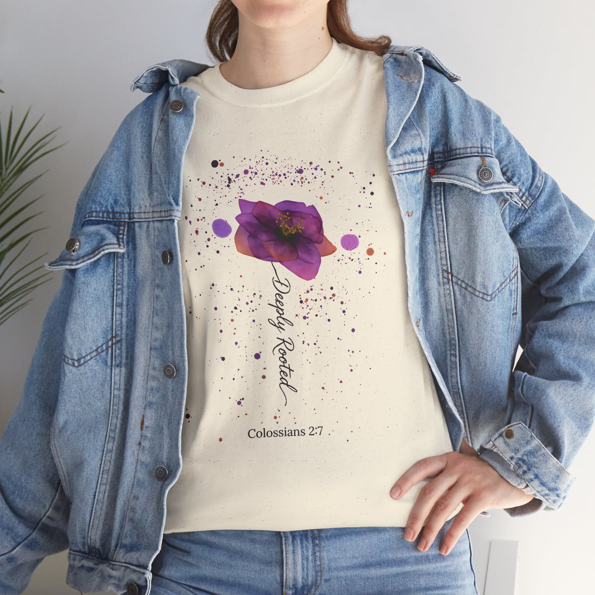 Colossians 2:7 Floral Faith T-Shirt