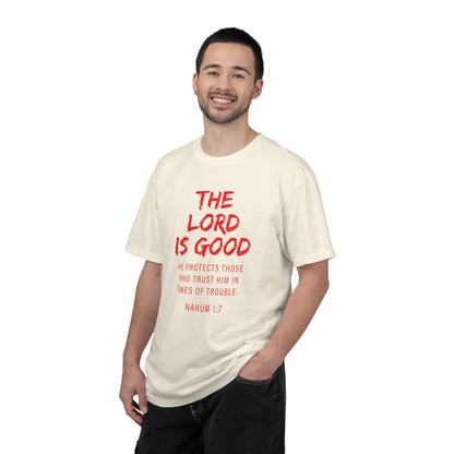 The Lord is Good "Nahum 1:7" Red T-Shirt