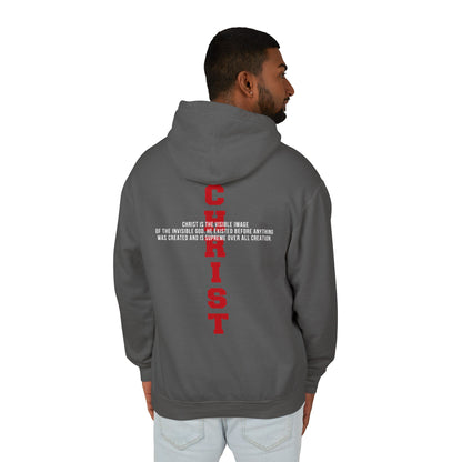 CHRIST the visible image of the invisible God— Inspirational Christian Scripture  Faith-Based Christian Hoodie