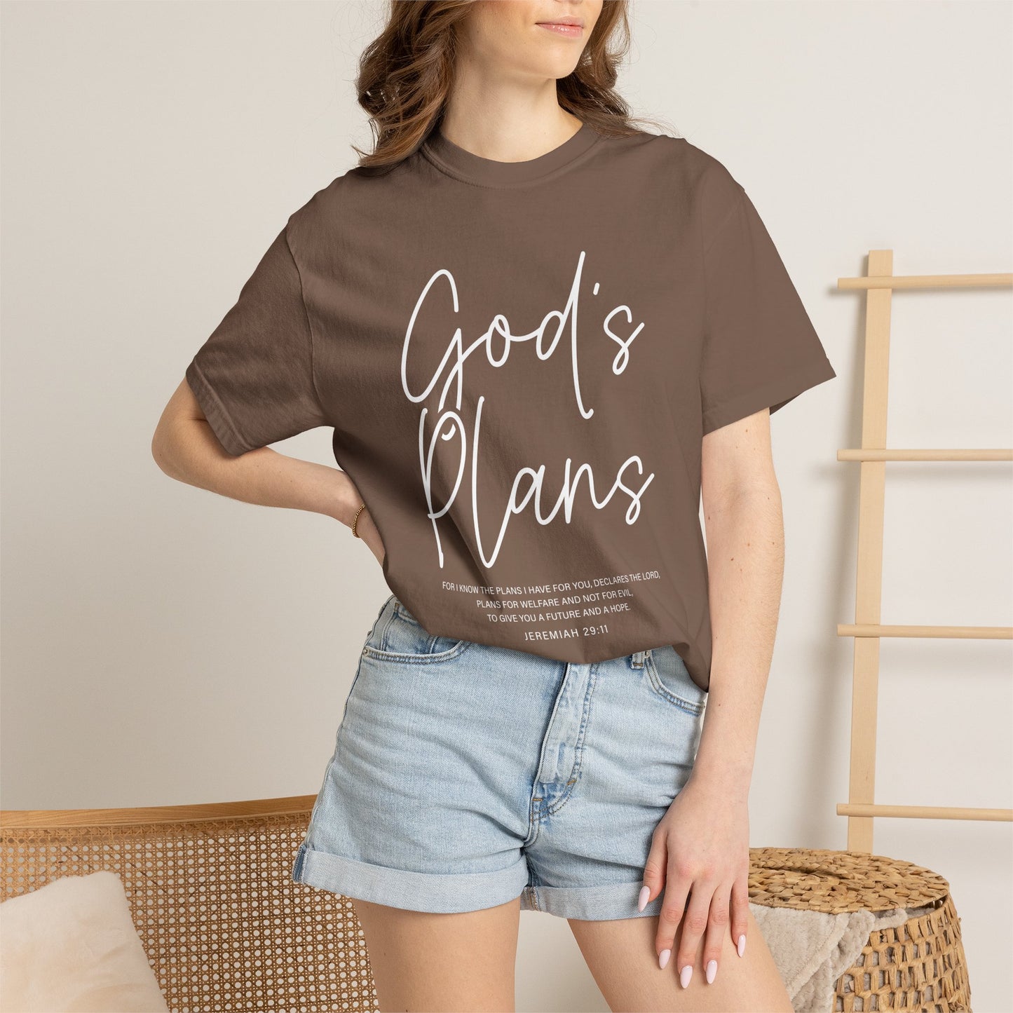 God's Plans Jeremiah 29:11 100% Cotton‑Shirt — Inspirational Faith Graphic T-shirt