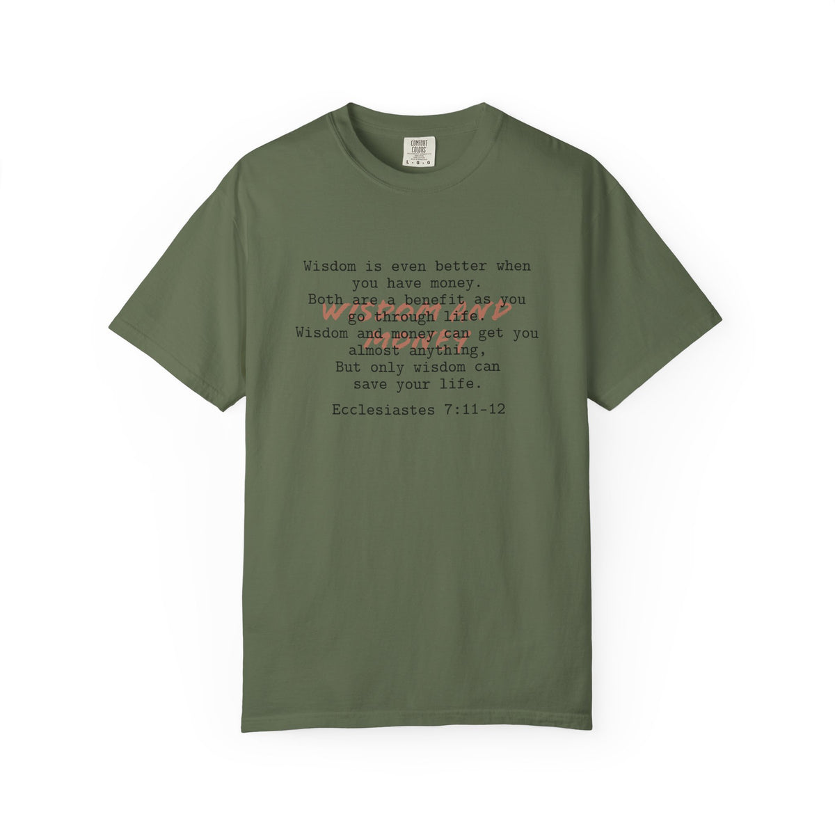 Biblical Wisdom T-Shirt — "Wisdom & Truth" Ecclesiastes 7:11 Scripture Tee