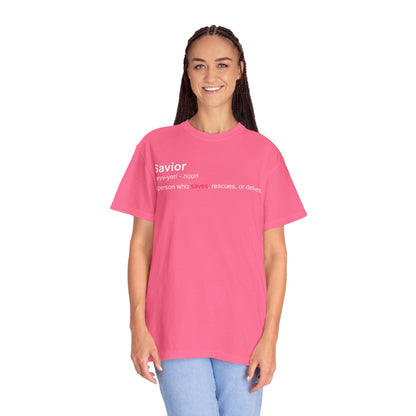 Savior Definition Tee — Inspirational Faith Graphic T-Shirt