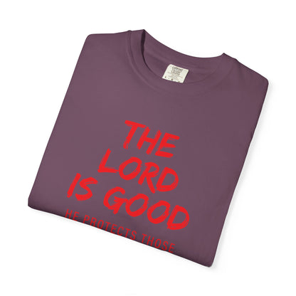 The Lord is Good "Nahum 1:7" Red T-Shirt