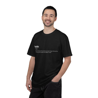 Faith Definition 100% Cotton T-Shirt — Inspirational Scripture Tee