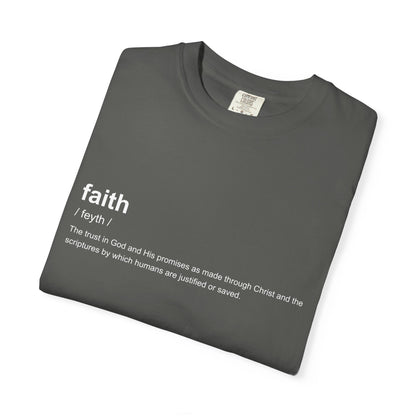 Faith Definition 100% Cotton T-Shirt — Inspirational Scripture Tee