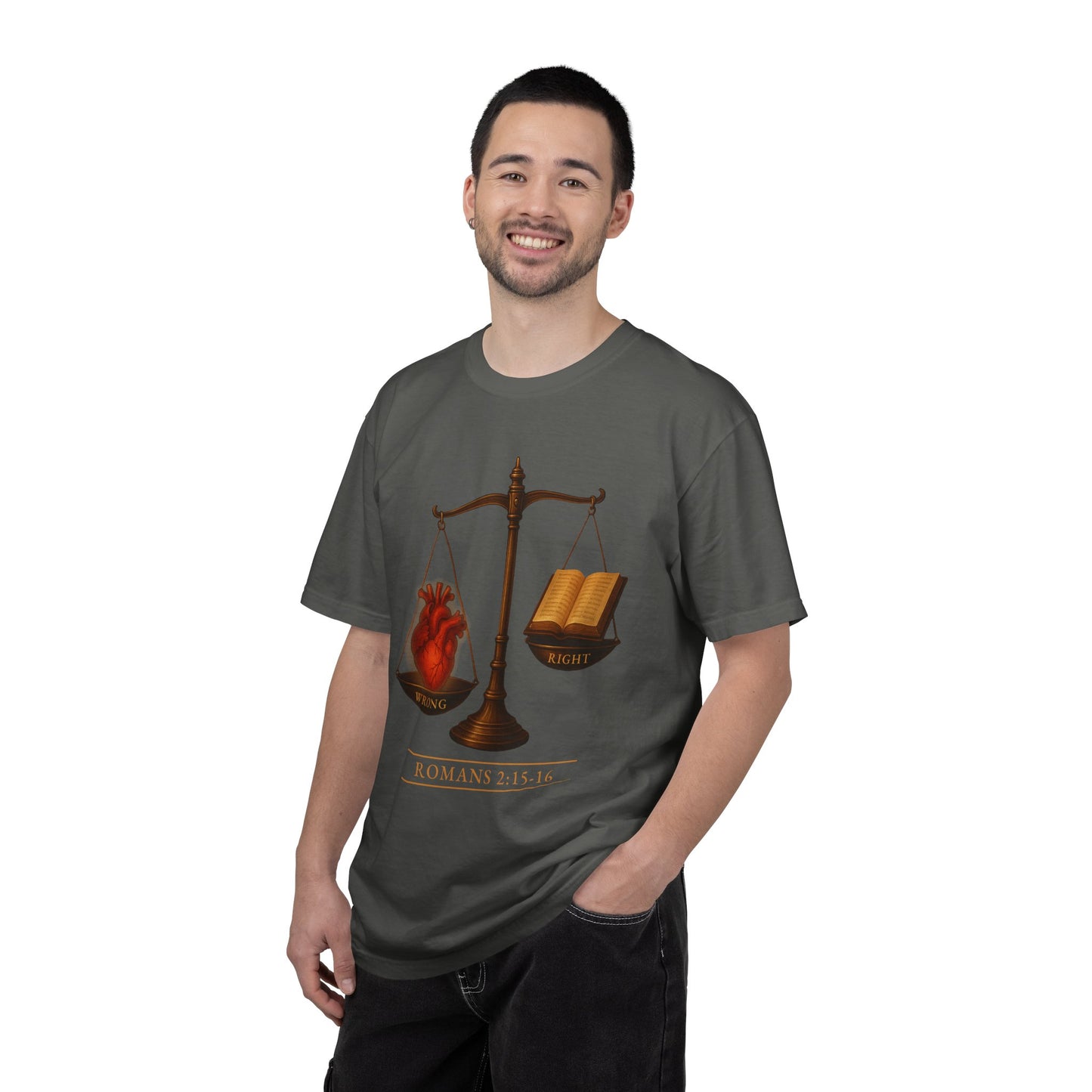 "Romans 2:15-16" 100% Cotton T-Shirt