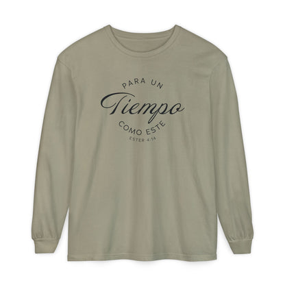 Para un Tiempo Como Este Ester 4:14 100% Cotton Long Sleeve-Shirt — Spanish Wise Woman Bible Verse