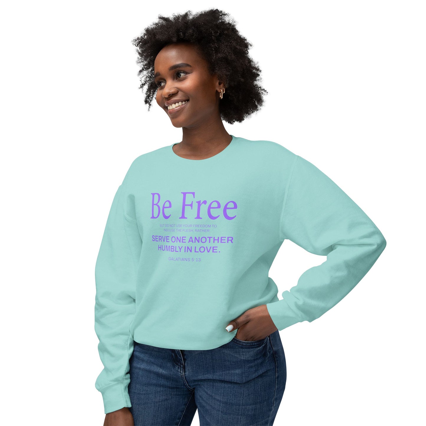 Be Free "Galatians 5:13" Purple