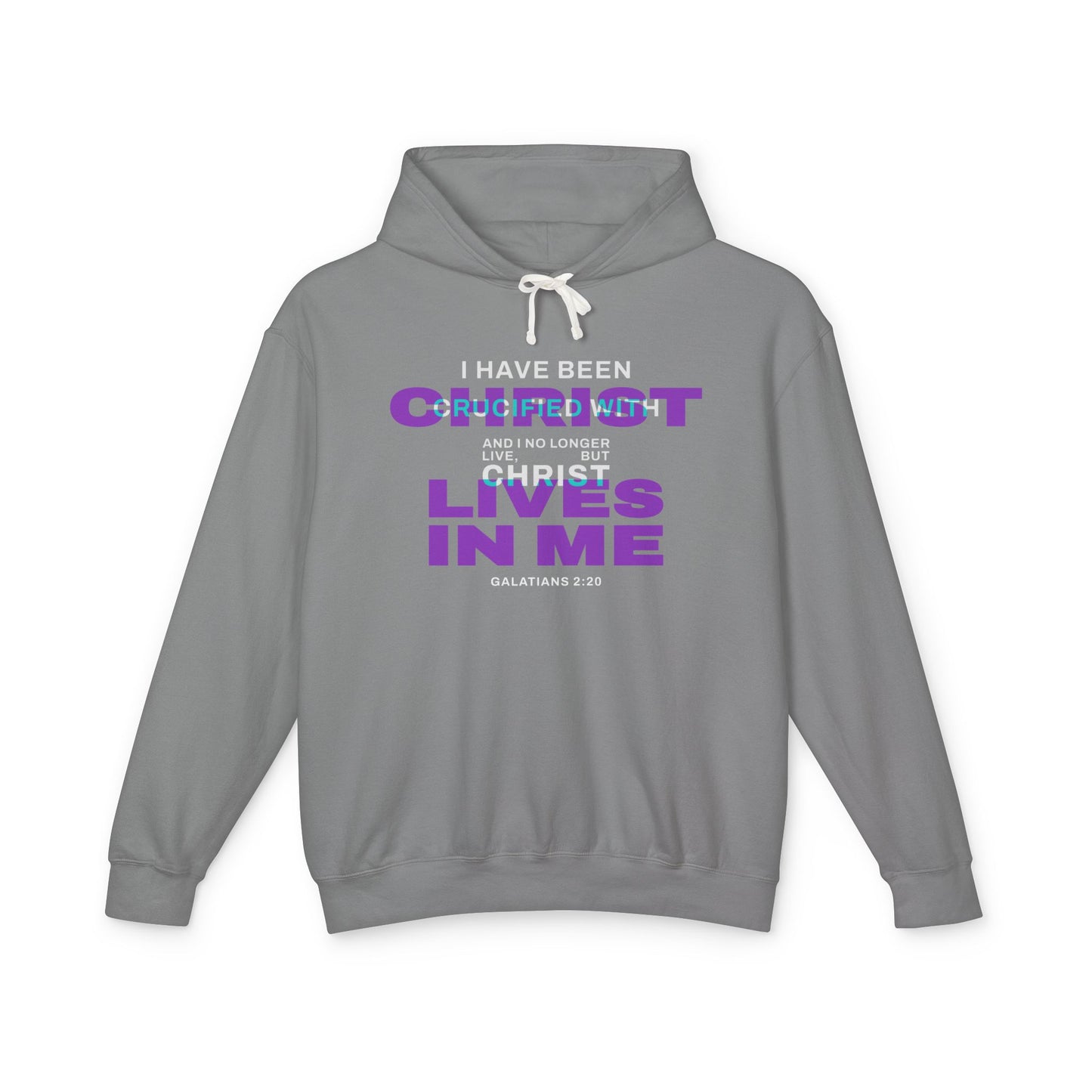 I have been Crucified with Christ "Galatians 2:20"  Purple 100% Cotton Unisex Hoodie