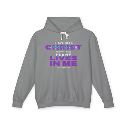I have been Crucified with Christ "Galatians 2:20"  Purple 100% Cotton Unisex Hoodie
