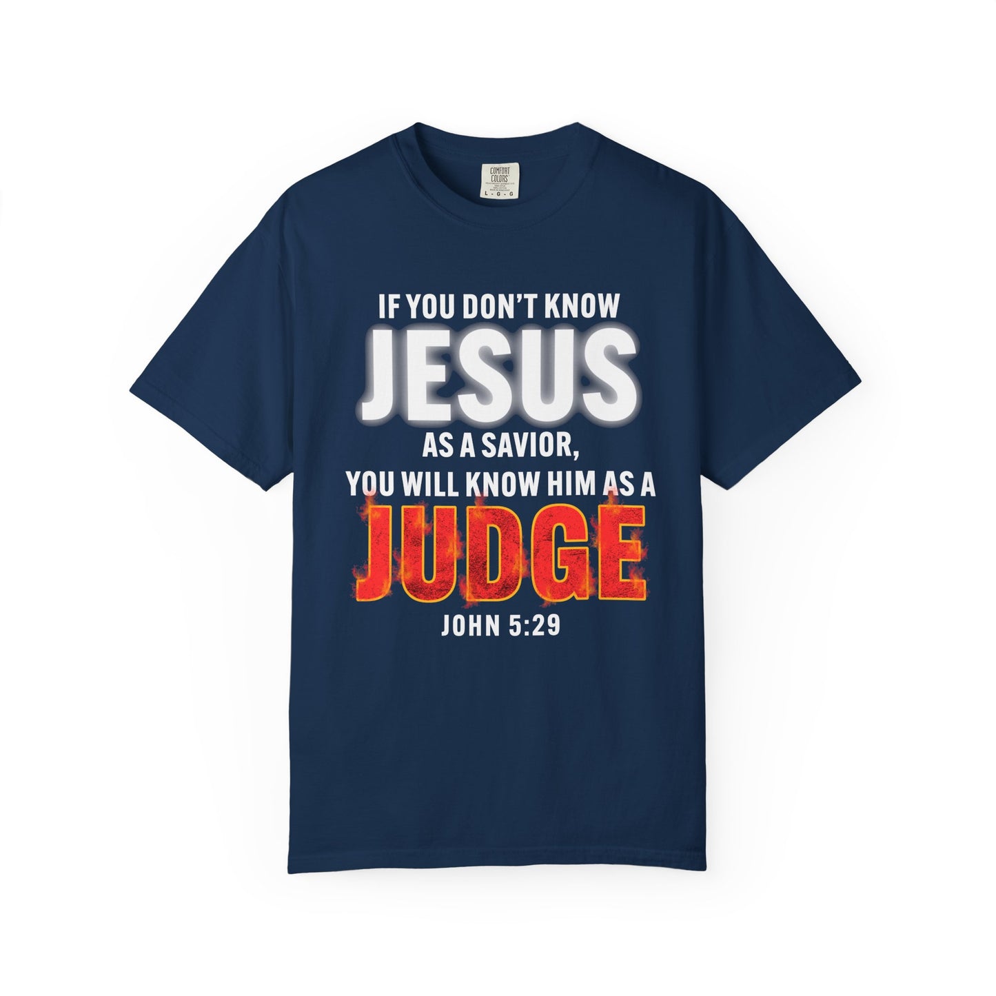 Know Jesus as Savior Cotton T-shirt — Faith-Based Christian Tee