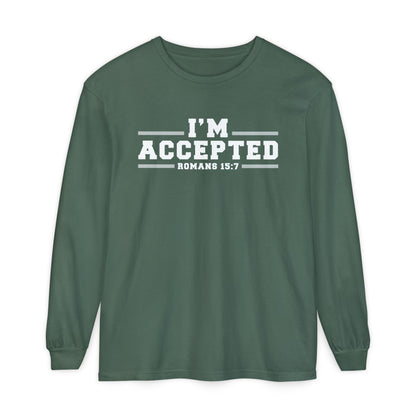 I'm Accepted — Romans 15:7 Graphic long sleeve-Shirt