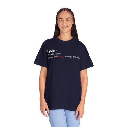 Savior Definition Tee — Inspirational Faith Graphic T-Shirt