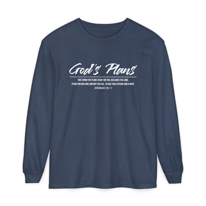 Jeremiah 29:11 'God's Plans' Long Sleeve T-Shirt — Inspirational Christian Faith Tee