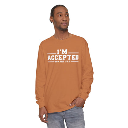 I'm Accepted — Romans 15:7 Graphic long sleeve-Shirt