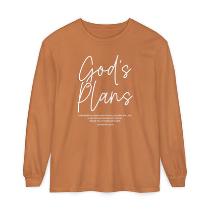 God's Plans Jeremiah 29:11 100% Cotton Long Sleeve