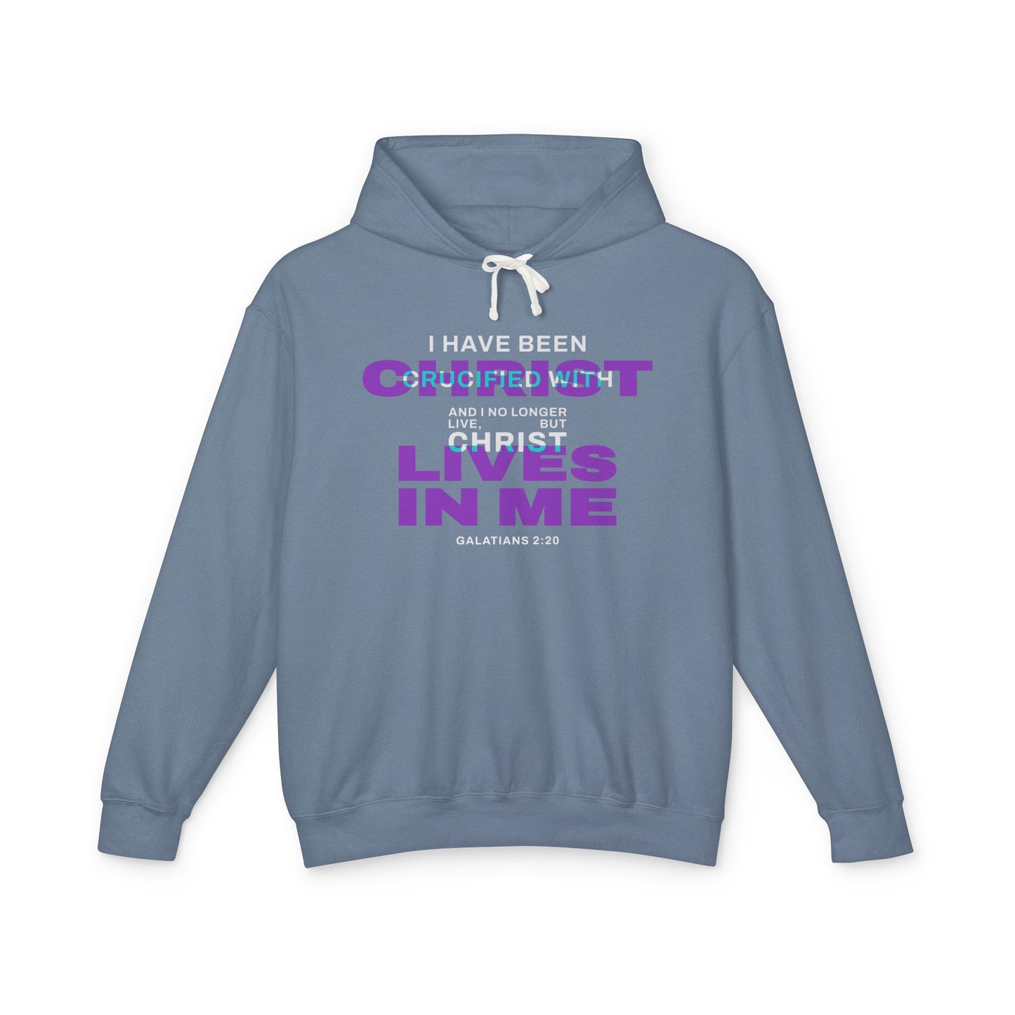 I have been Crucified with Christ "Galatians 2:20"  Purple 100% Cotton Unisex Hoodie