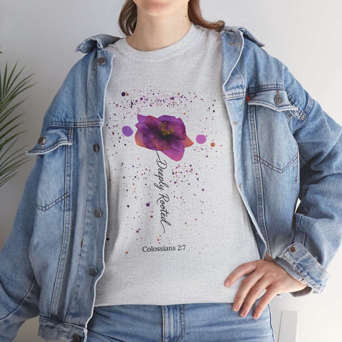 Colossians 2:7 Floral Faith T-Shirt