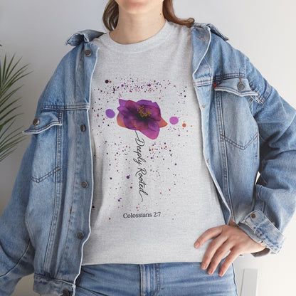 Colossians 2:7 Floral Faith T-Shirt