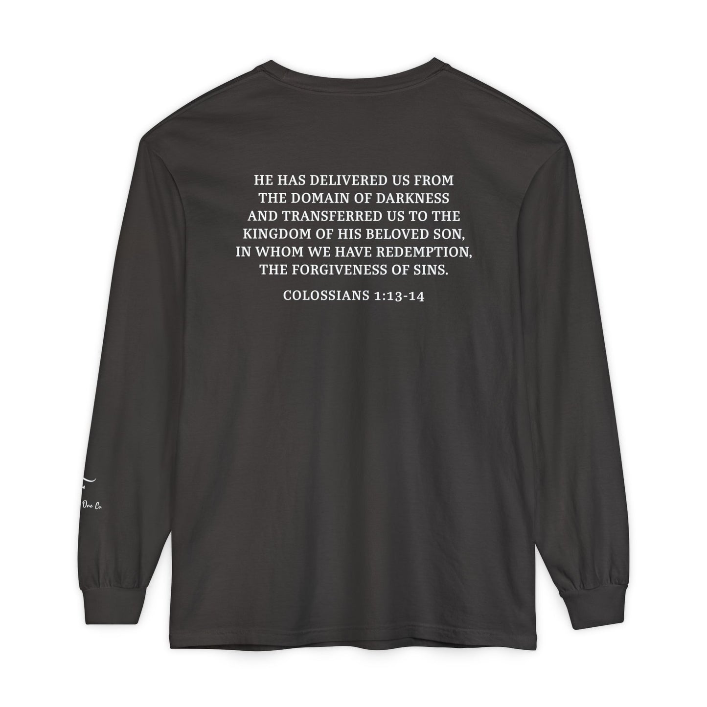 Rescued Colossians 1:13 Long Sleeve T-Shirt — 100% Cotton