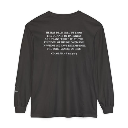 Rescued Colossians 1:13 Long Sleeve T-Shirt — 100% Cotton