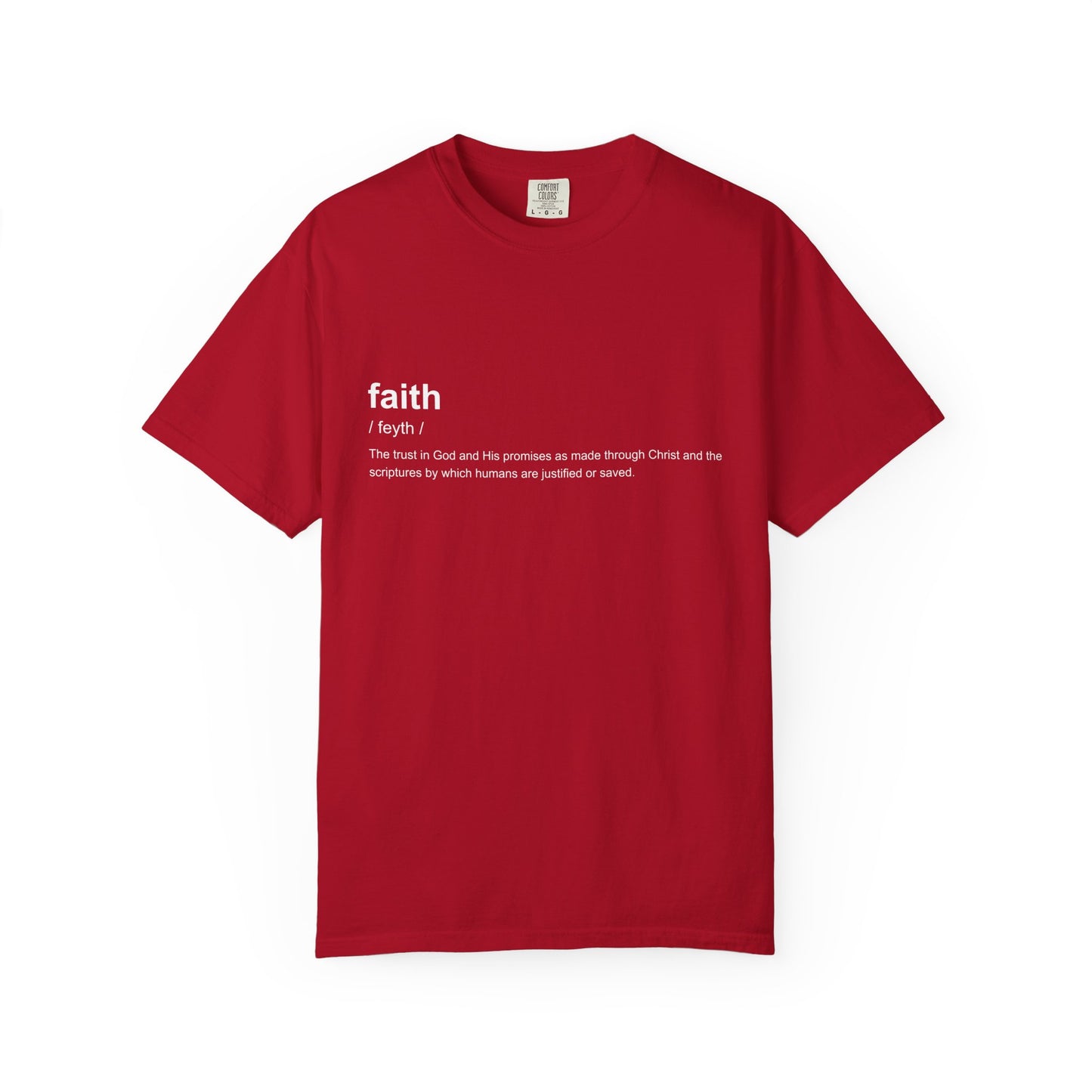 Faith Definition 100% Cotton T-Shirt — Inspirational Scripture Tee