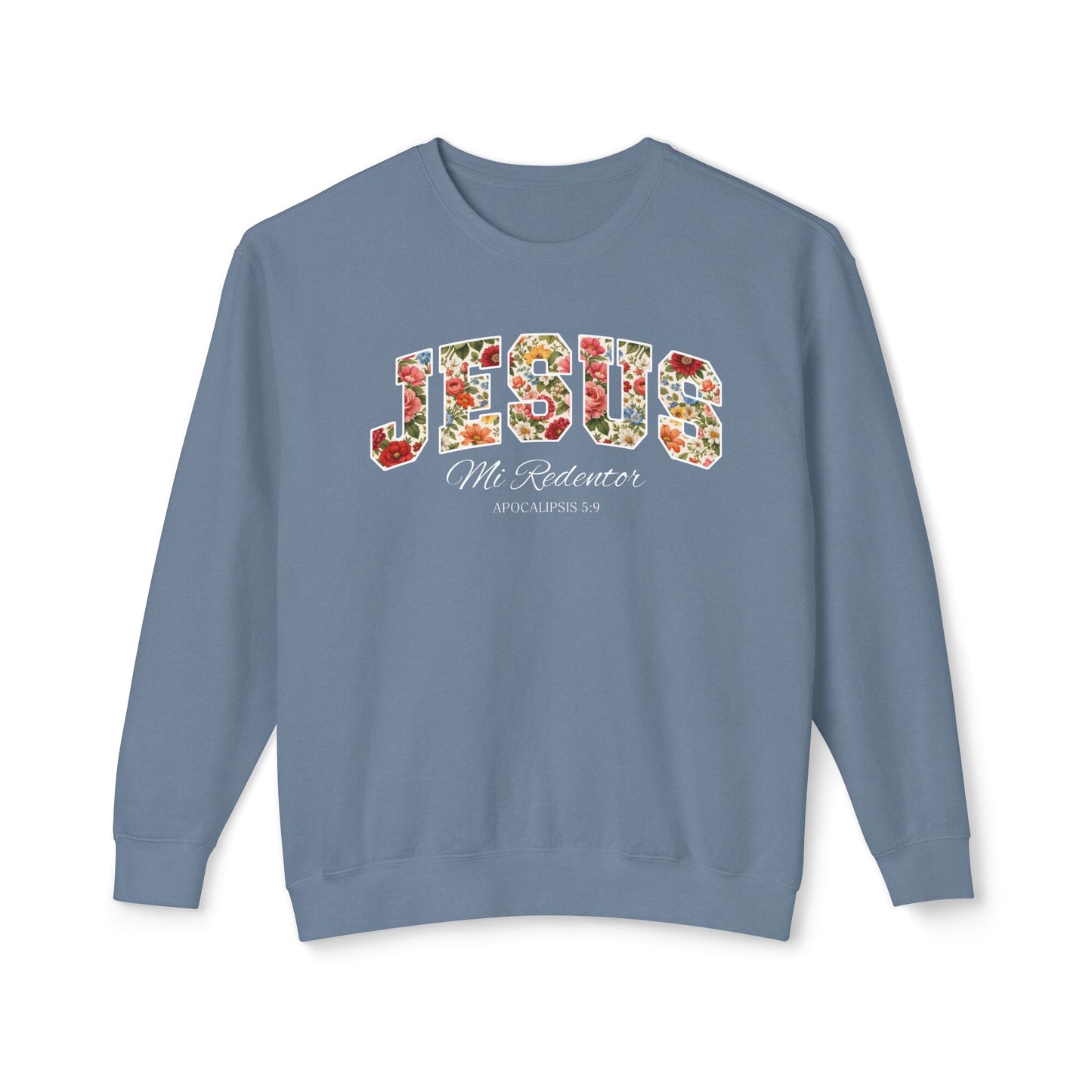 Jesus Mi Redentor Sweat-Shirt — Spanish Christian Faith Tee 100% Cotton
