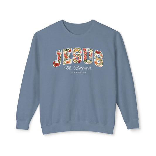 Jesus Mi Redentor Sweat-Shirt — Spanish Christian Faith Tee 100% Cotton