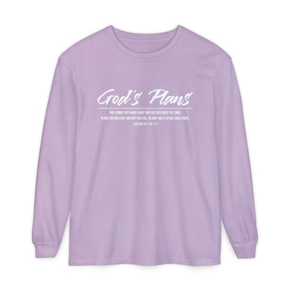 Jeremiah 29:11 'God's Plans' Long Sleeve T-Shirt — Inspirational Christian Faith Tee