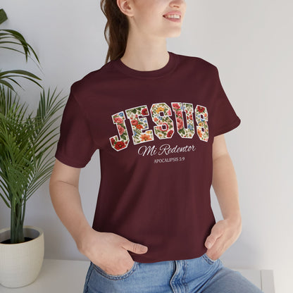 Jesus Mi Redentor Floral Graphic Tee