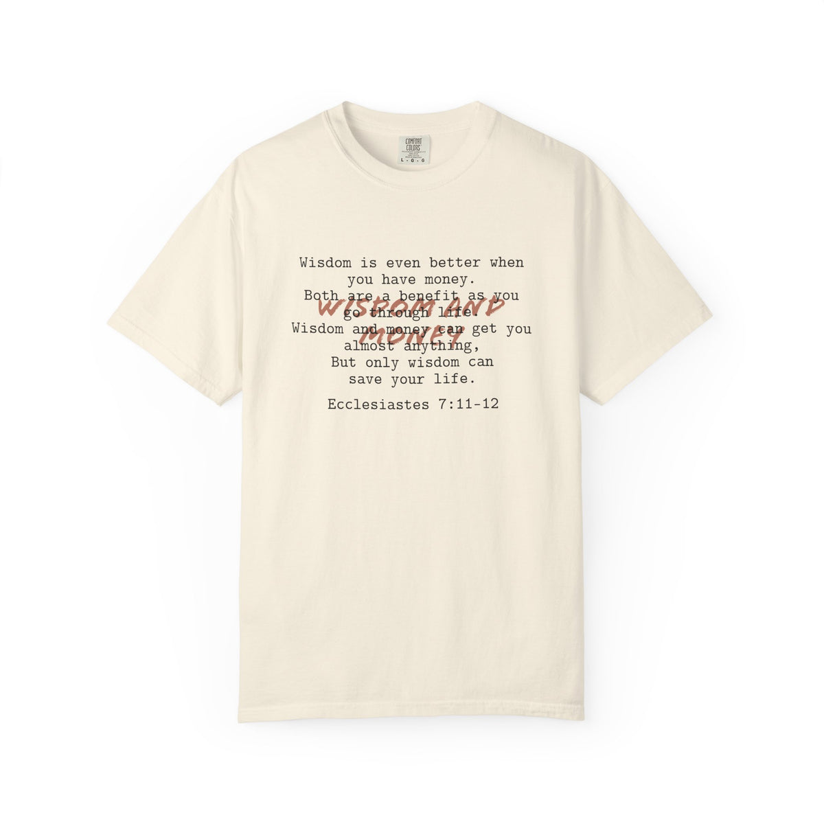 Biblical Wisdom T-Shirt — "Wisdom & Truth" Ecclesiastes 7:11 Scripture Tee