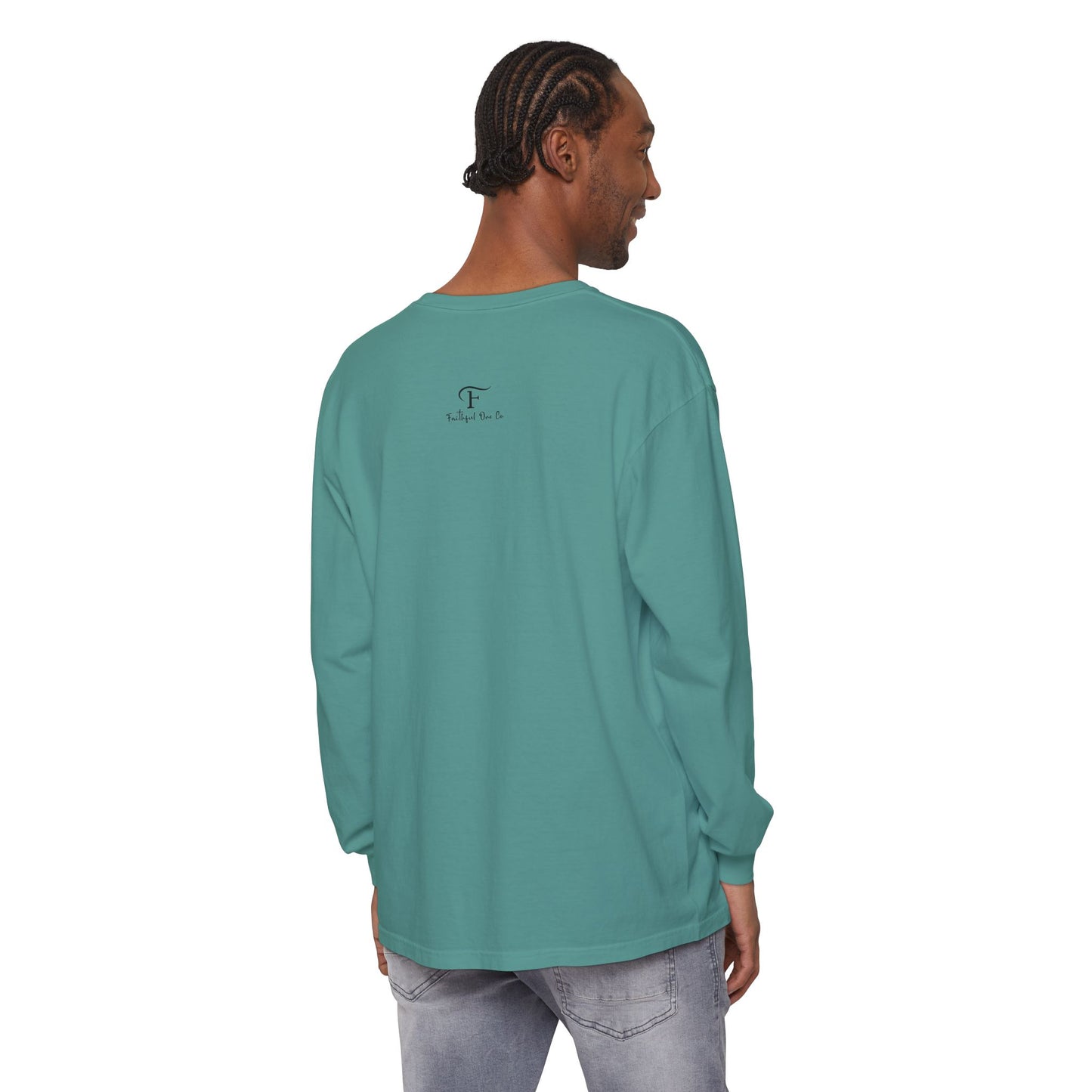 Jeremiah 17:7 'Blessed Is the One Who Trusts in the Lord' 100% Cotton Red Letters Long Sleeve Tee
