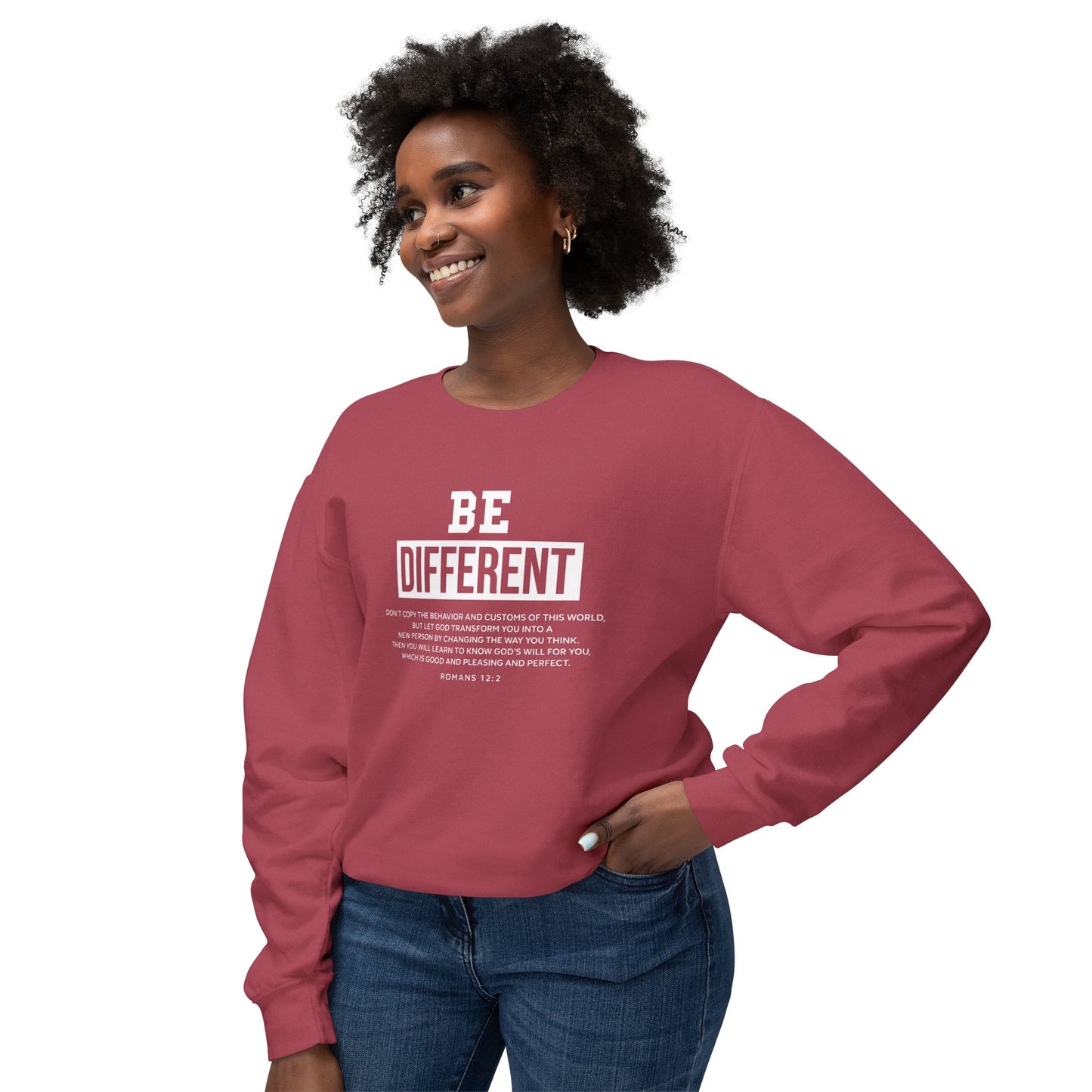 Be Different "Romans 12:2" Sweatshirt