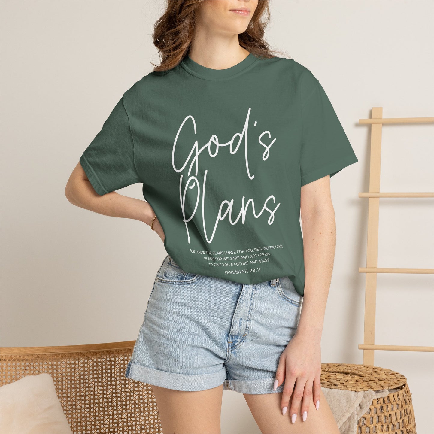 God's Plans Jeremiah 29:11 100% Cotton‑Shirt — Inspirational Faith Graphic T-shirt