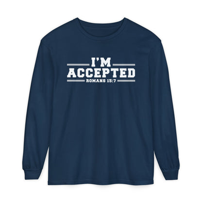 I'm Accepted — Romans 15:7 Graphic long sleeve-Shirt